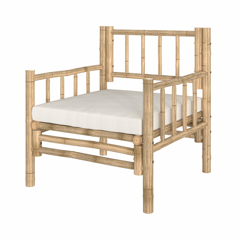 Vadella-fauteuil de jardin en bambou naturel