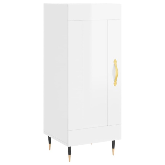 Buffet bahut commode armoire meuble de rangement organisateur cuisine salle de séjour salon brillant 34,5 x 34 x 90 cm bois d
