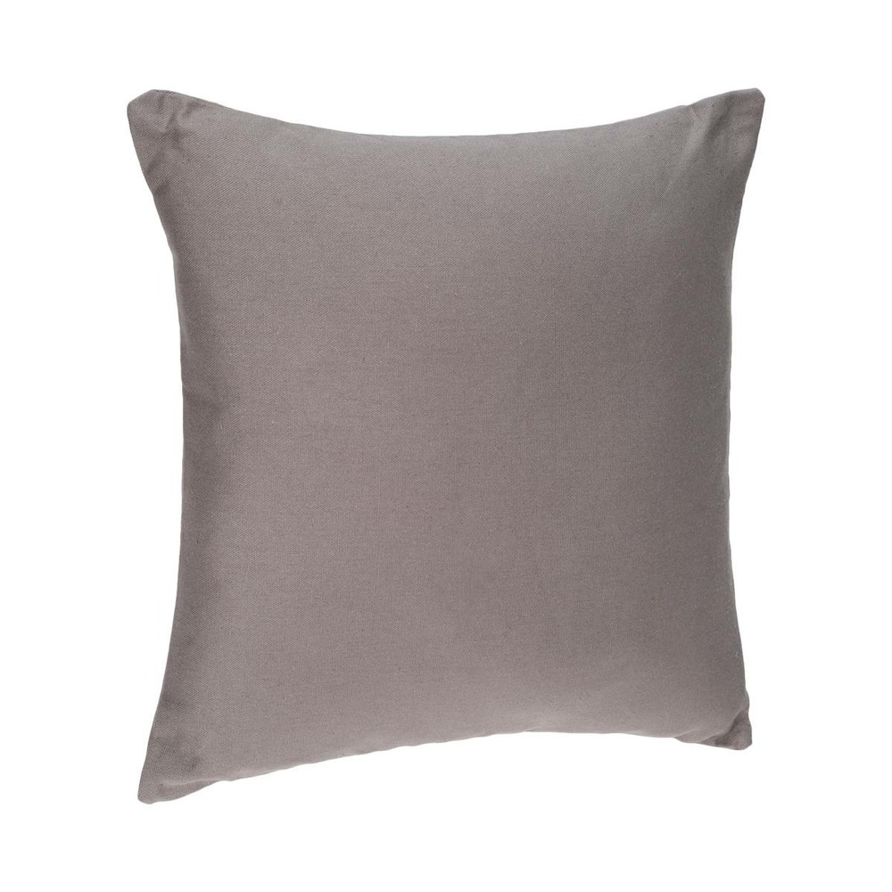 Coussin déhoussable coton - gris - 38x38 cm