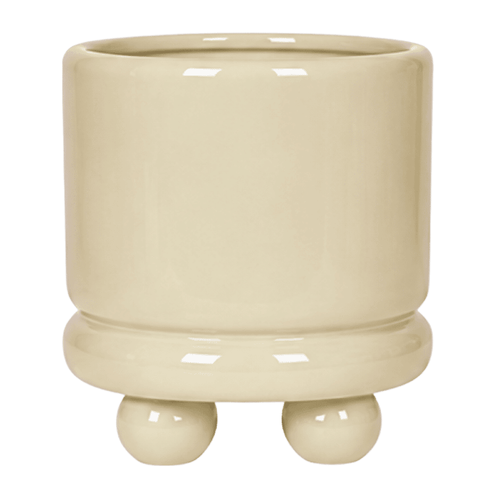 Cache-pot dotty vert - ø12 cm x h14 cm