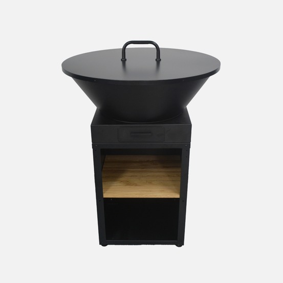 Brasero de cuisson ø81,5cm avec grille de cuisson, espace de rangement et couvercle