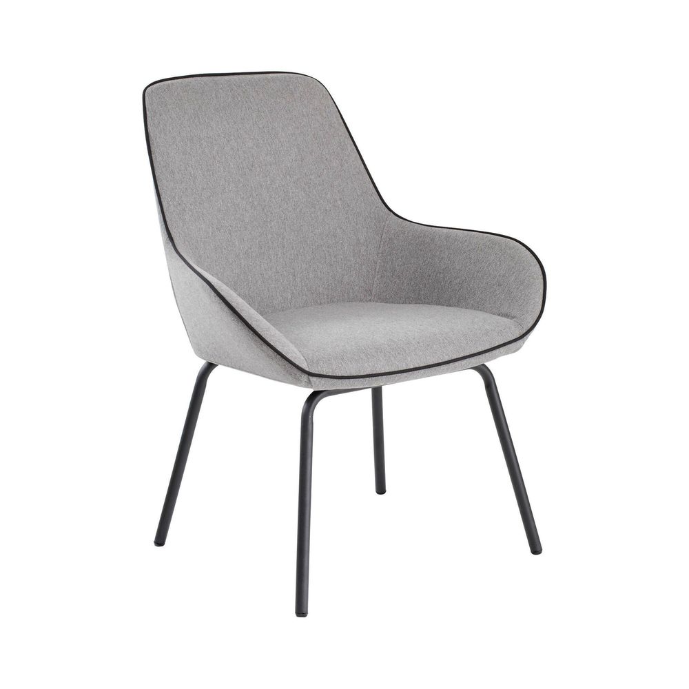 Chaise arpaia, sièges de salle d'attente de bureau, siège d'attente ergonomique, 66x59h90 cm, gris
