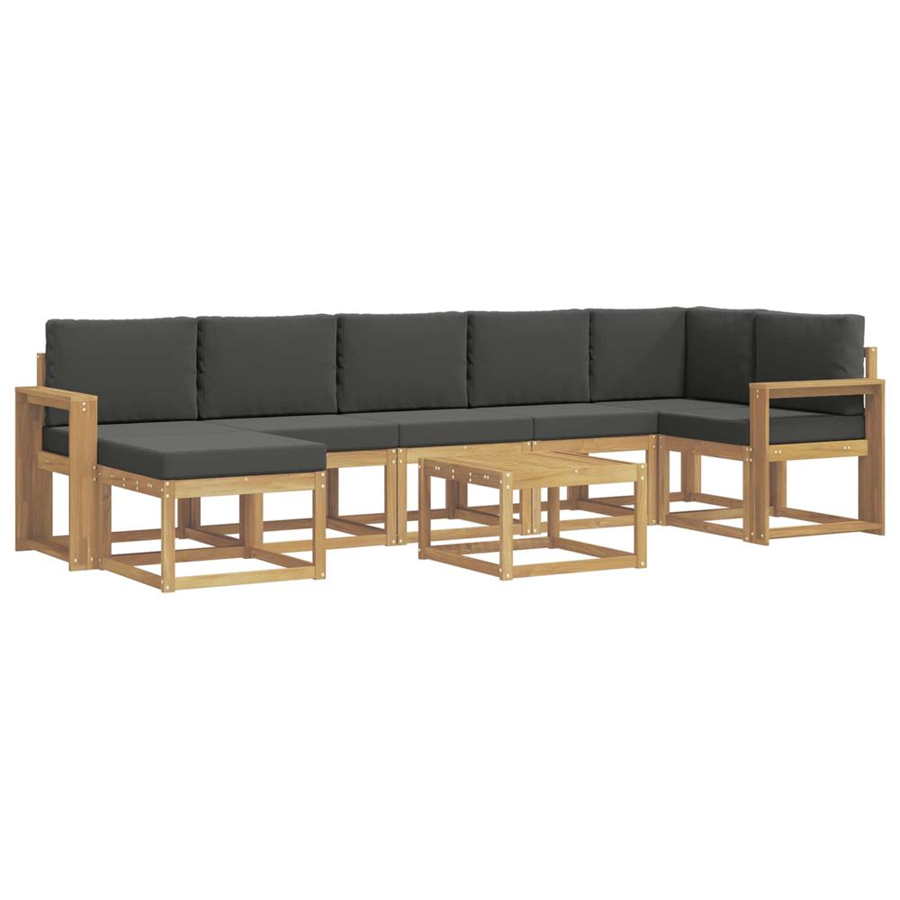 Ensemble de canapés d'extérieur 8 pc blanc et anthracite