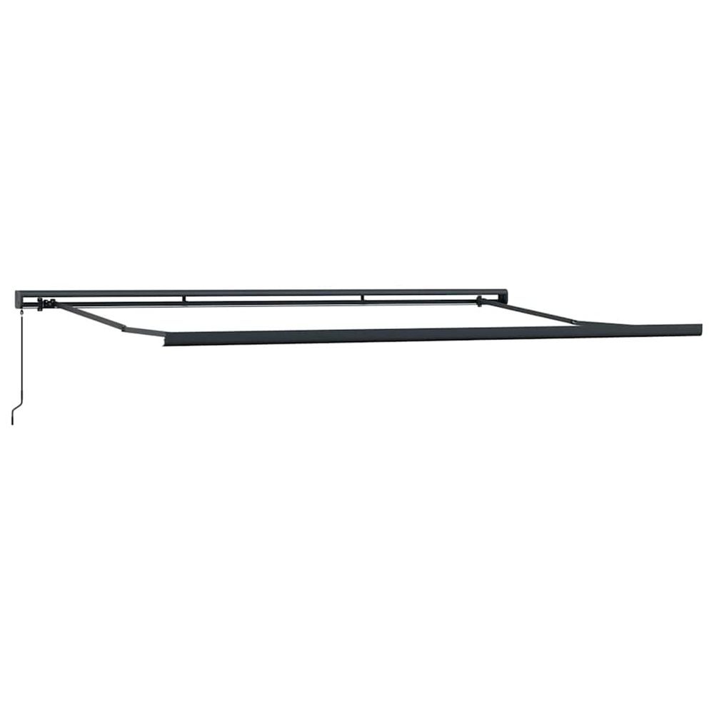 Cadre d'auvent anthracite 500 × 300 cm aluminium
