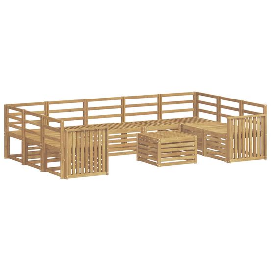 Ensemble de canapés d'extérieur 10 pc blanc