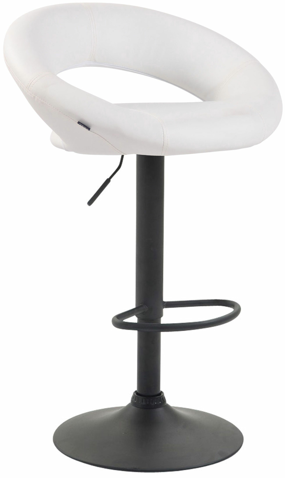 Tabouret de bar olinda simili cuir noir