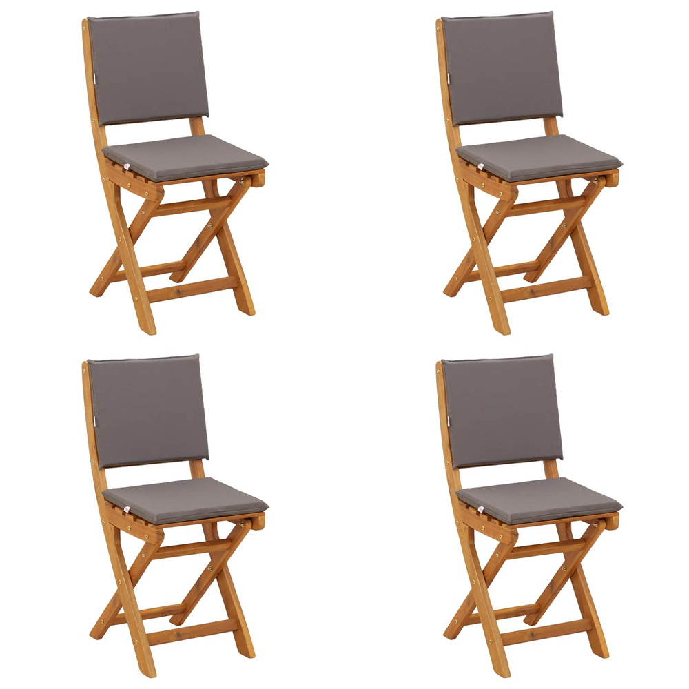Chaises de bistrot d'extérieur 4 pcs gris foncé 38 x 46 x 85 cm