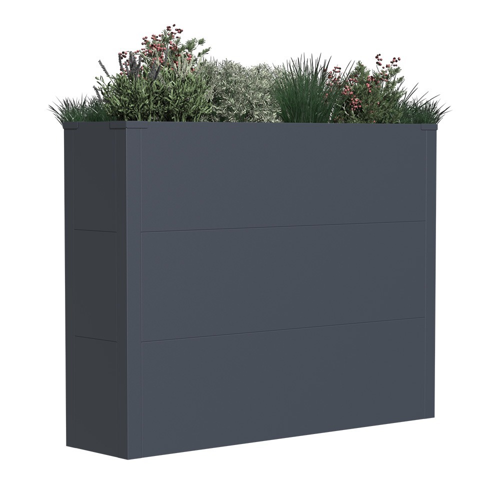 Jardinière - 100 x 25 x 77 cm - anthracite