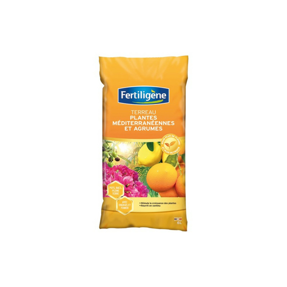 Terreau agrumes plantes mediter.6l /nc fertiligene - fagru6b