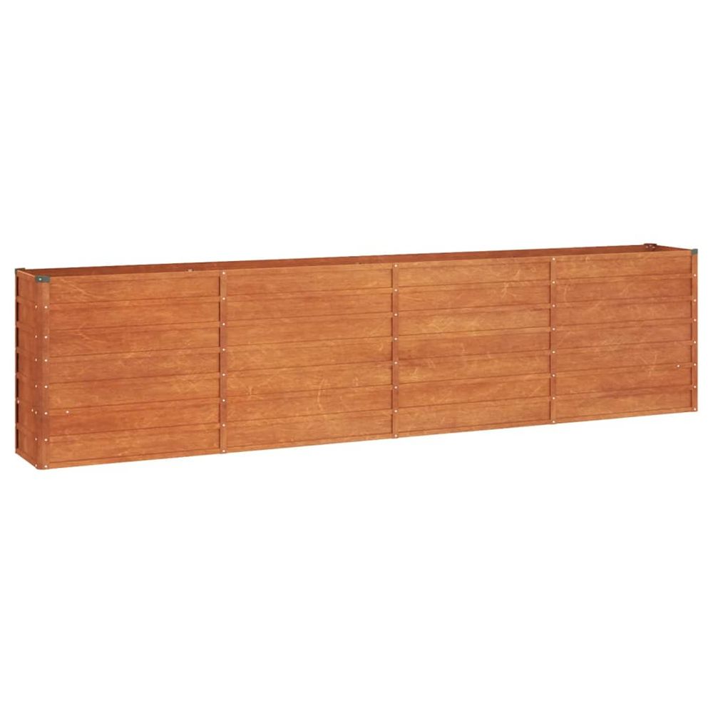 Lit surélevé de jardin rouillé 320x40x77 cm acier corten