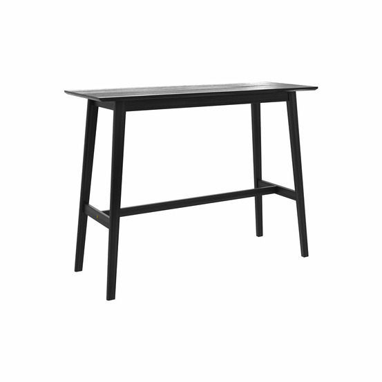 Buvette-table de bar rectangulaire 4 personnes en bois noir 120 cm