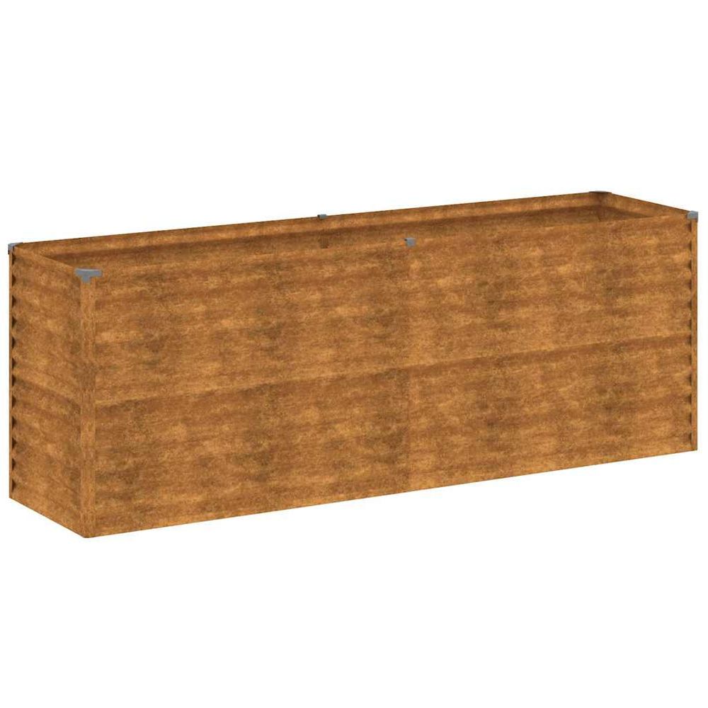 Jardinière surélevée 196x50x69 cm acier corten