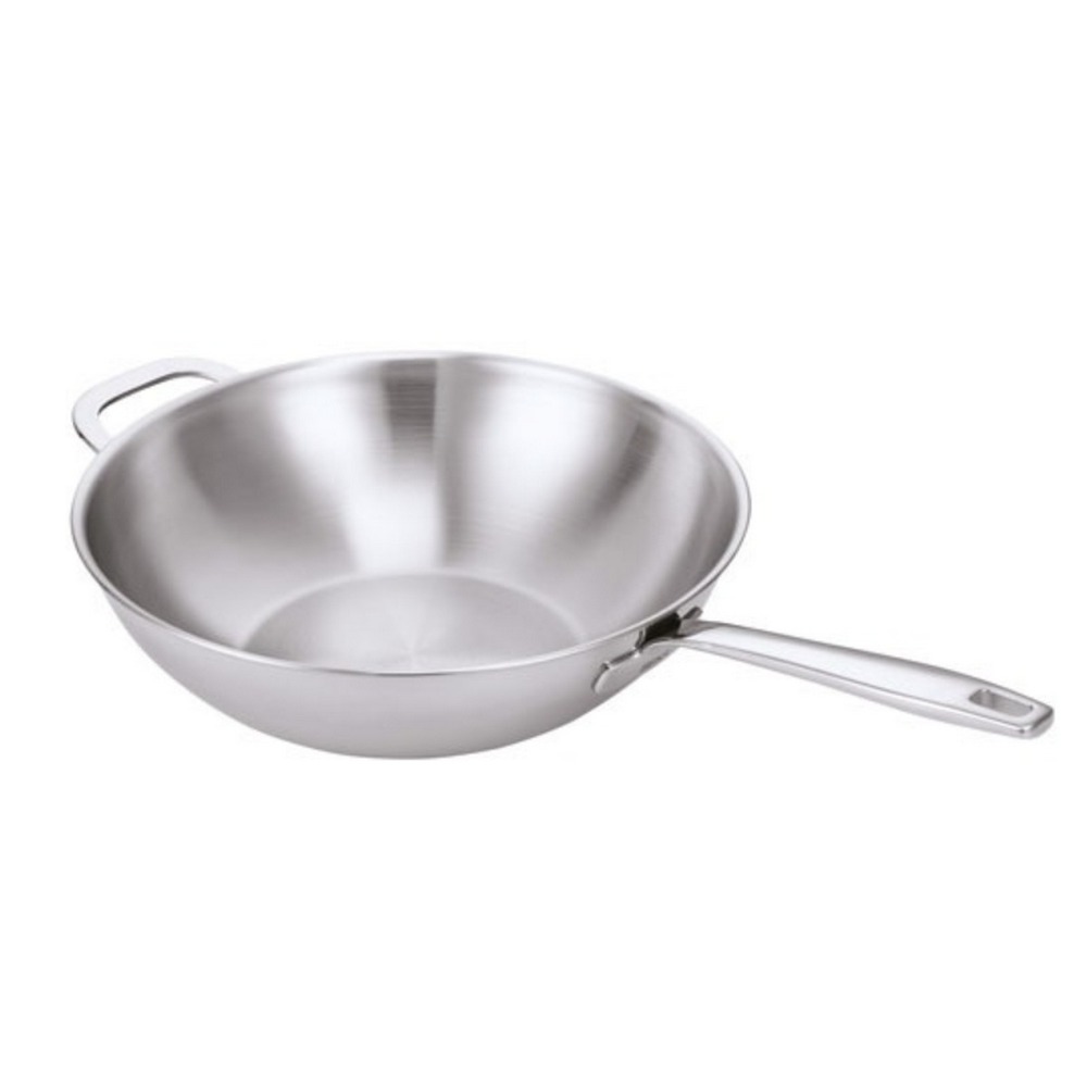 Wok en acier inoxydable 30 cm - 102840