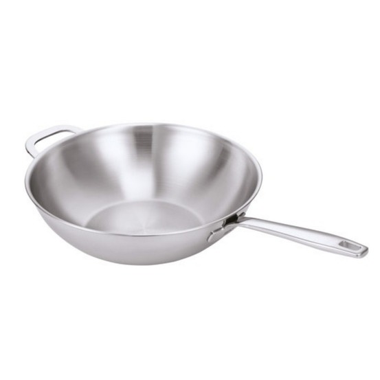 Wok en acier inoxydable 30 cm - 102840