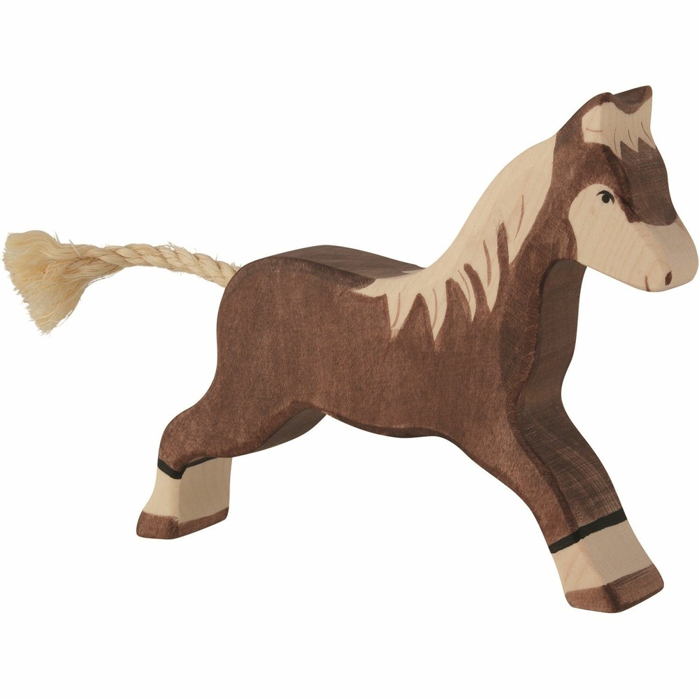 Cheval au galop, marron