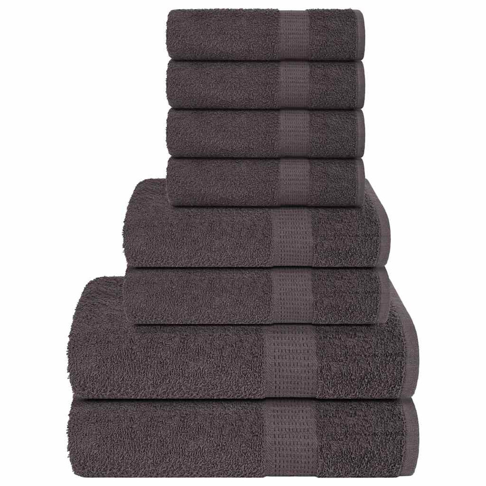 Ensemble de serviettes frogn 8 pcs anthracite 360 g/m²
