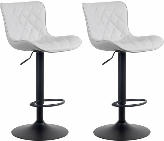 Lot de 2 tabourets de bar emma simili cuir