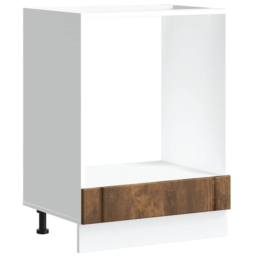 Armoire de four lucca chêne fumé bois d'ingénierie