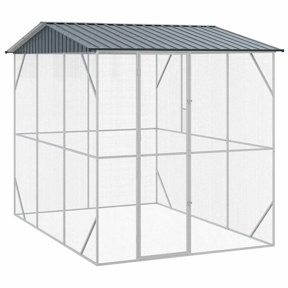 Cage pour oiseaux anthracite 227 x 310 x 247 cm