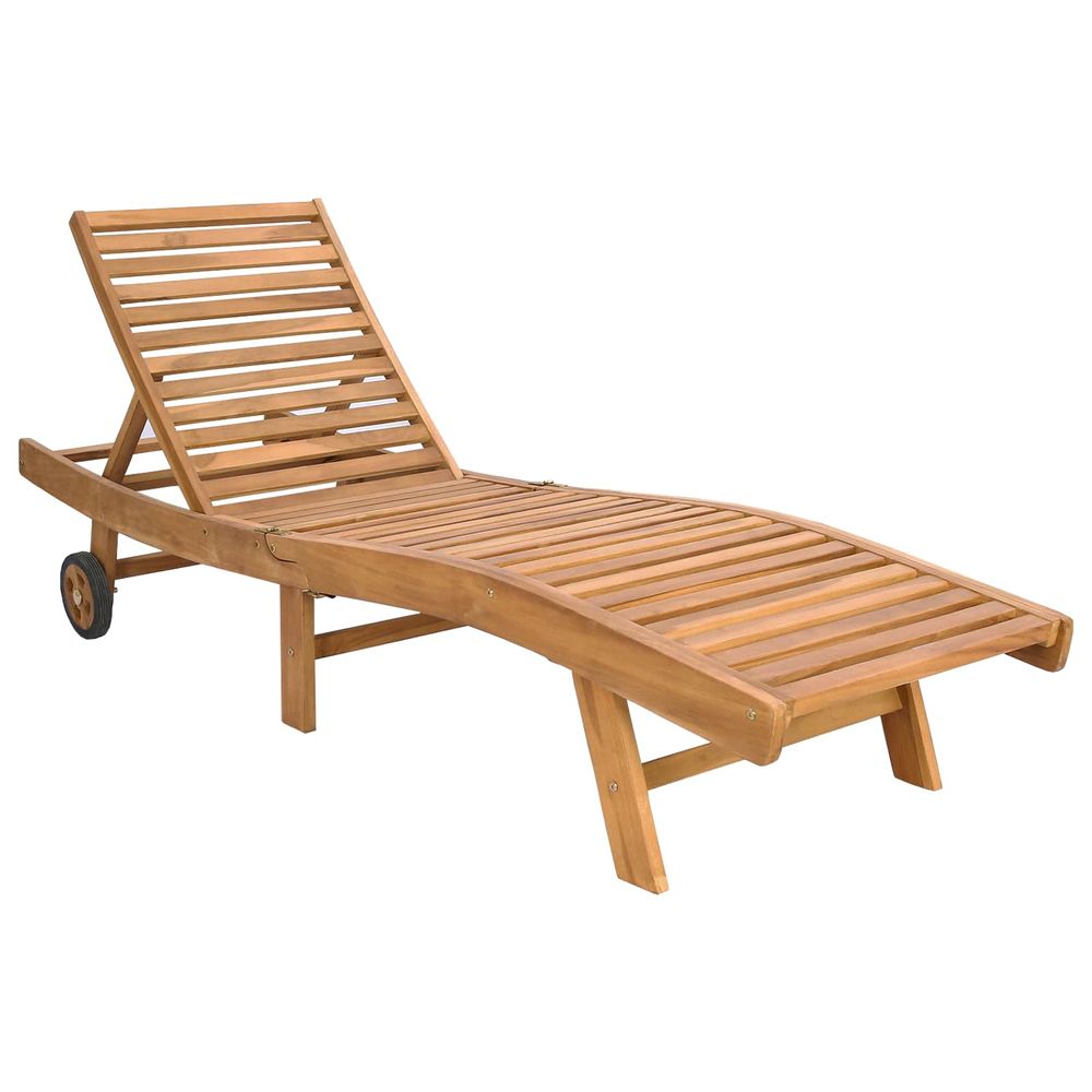 Transat bois de teck massif marron
