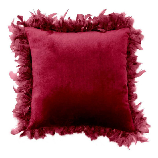 Coussin déco plumes