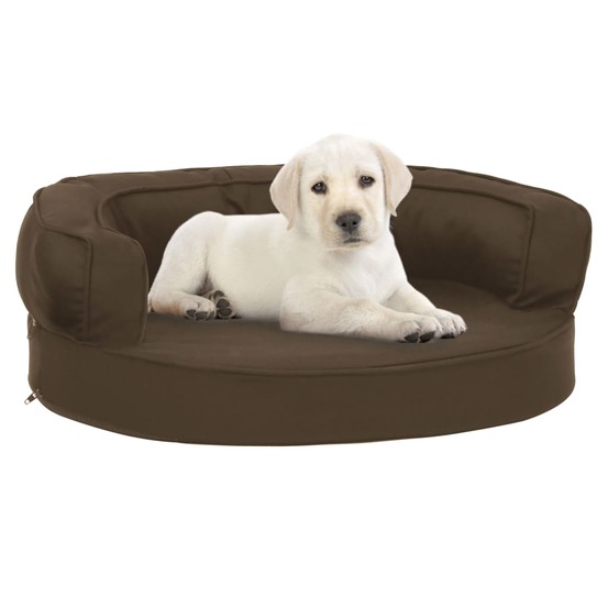 Matelas de lit ergonomique pour chien 60x42 cm aspect de lin