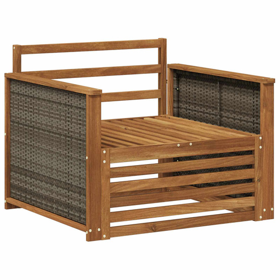 Sofa de milieu extérieur bois d'acacia massif naturel