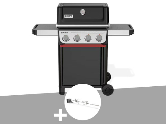 Barbecue à gaz spirit e-410 + rôtissoire