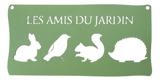 Pancarte décorative en métal