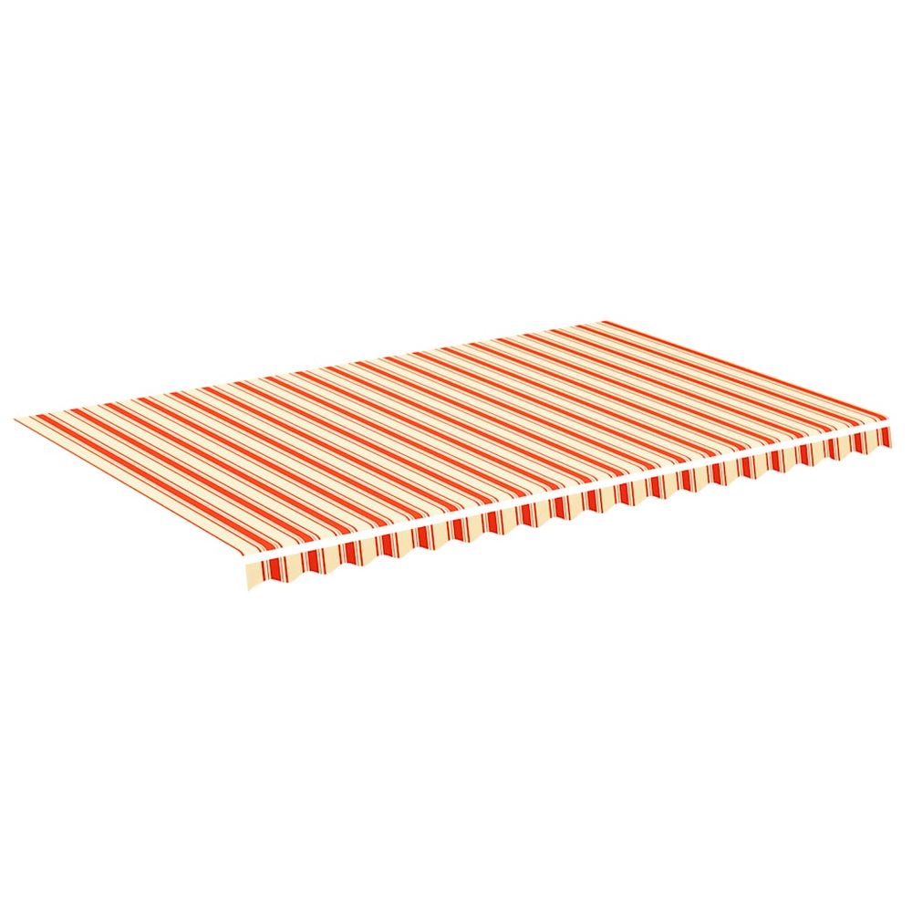 Tissu de remplacement pour auvent jaune et orange 500x300 cm