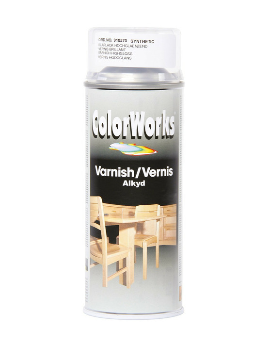 Vernis brillant aérosol 400ml finition brillante protectrice - colorworks
