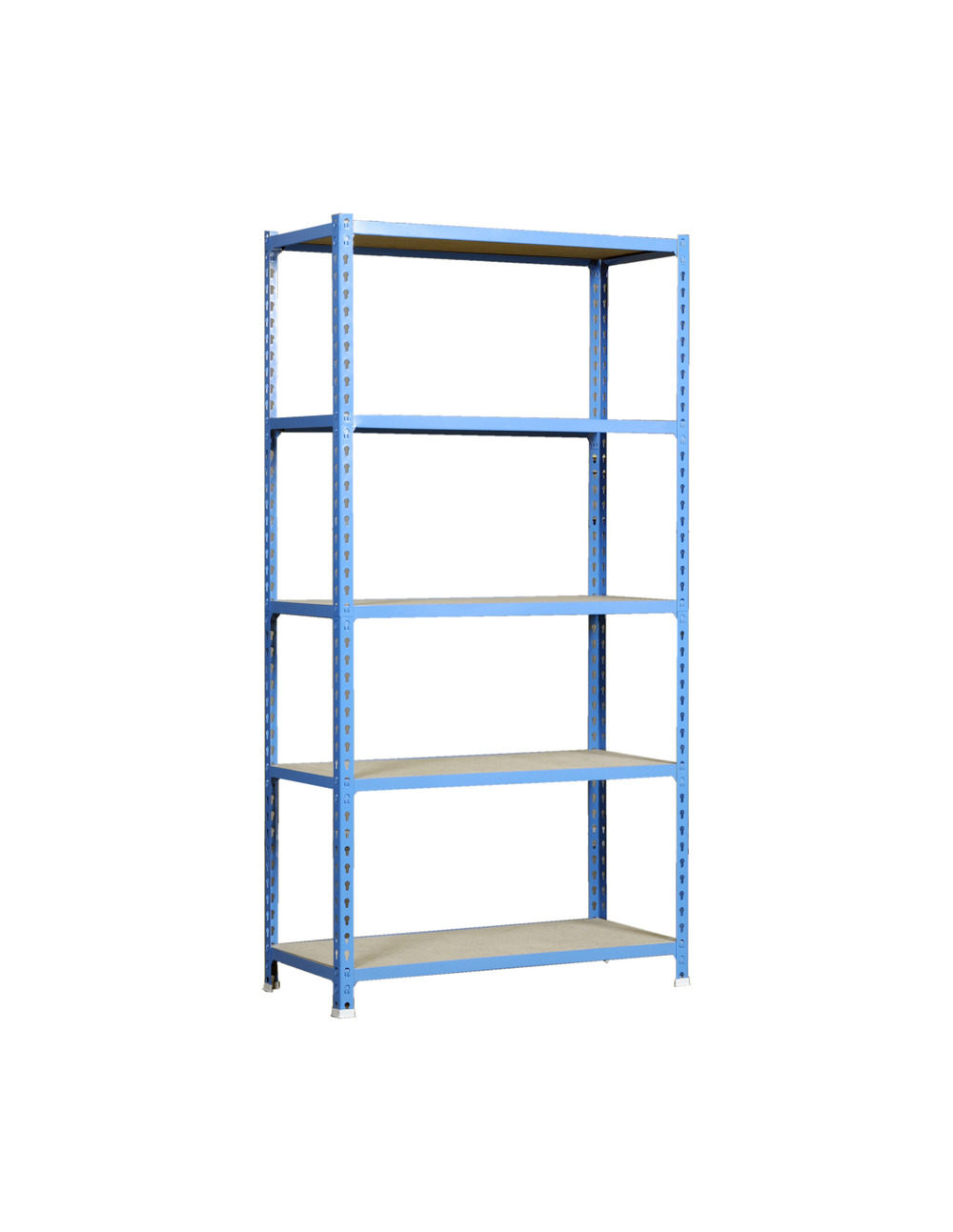 Etagère légère sans vis maderclick megaplus 5/400 bleu/bois bleu/bois 2000x1200x400 - simonrack