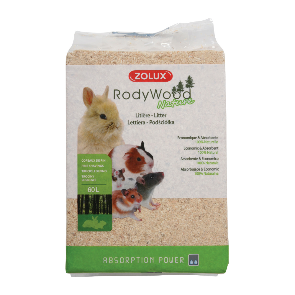 Litière naturelle rodywood 60 litres