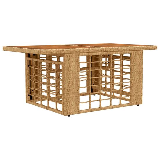 Table de jardin relevable naturel 100 x 55 x 37 cm
