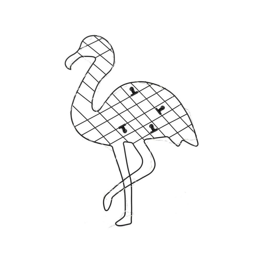 Pêle-mêle photos led flamant rose noir