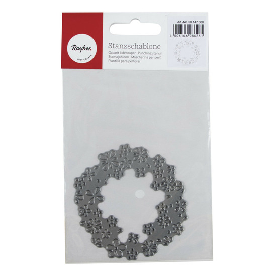 Matrice de découpe et d'embossage - couronne de fleurs ø 7,5 cm