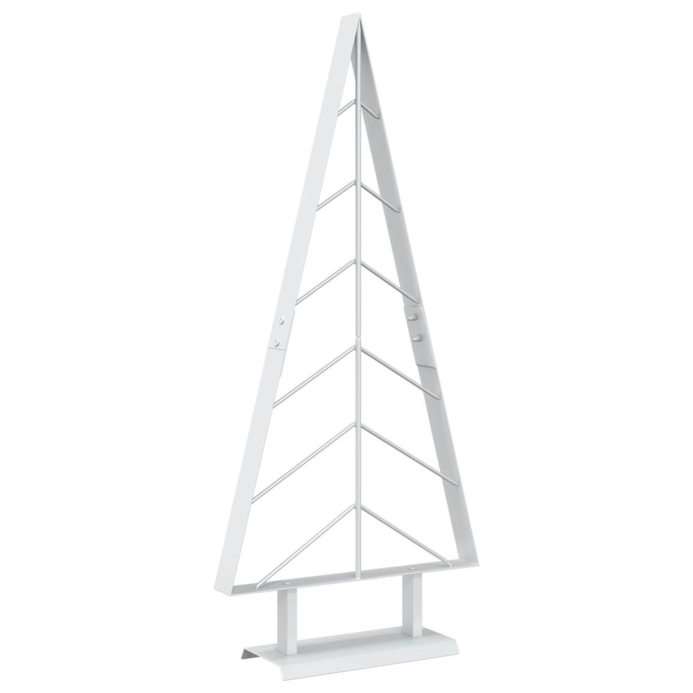 Sapin de noël en métal avec support kuopio 90 cm acier blanc