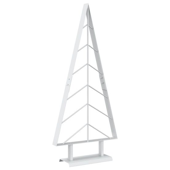 Sapin de noël en métal avec support kuopio 90 cm acier blanc