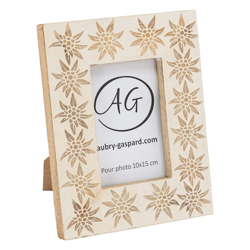 Cadre photo en manguier edelweiss pour photo 10 x 15