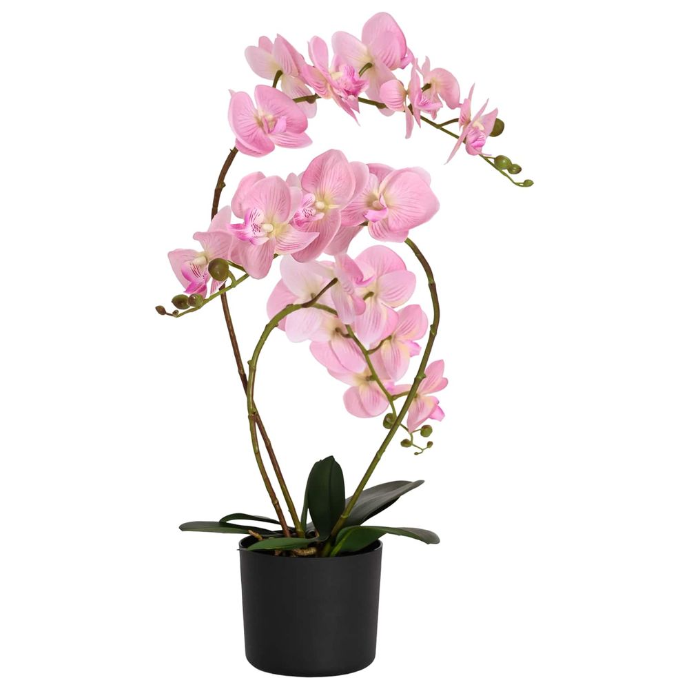 Plante orchidée artificielle avec pot rose 45 x 15 x 65 cm