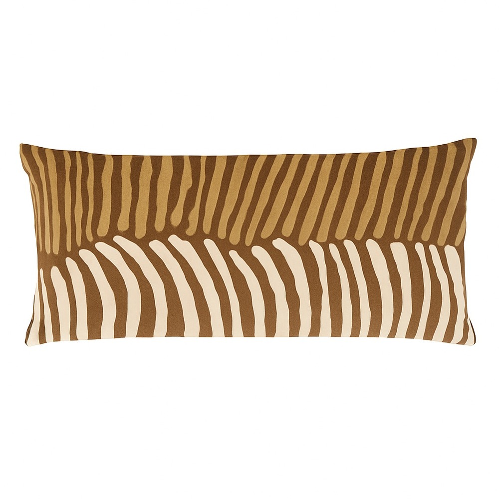 Coussin en coton broderie zebre