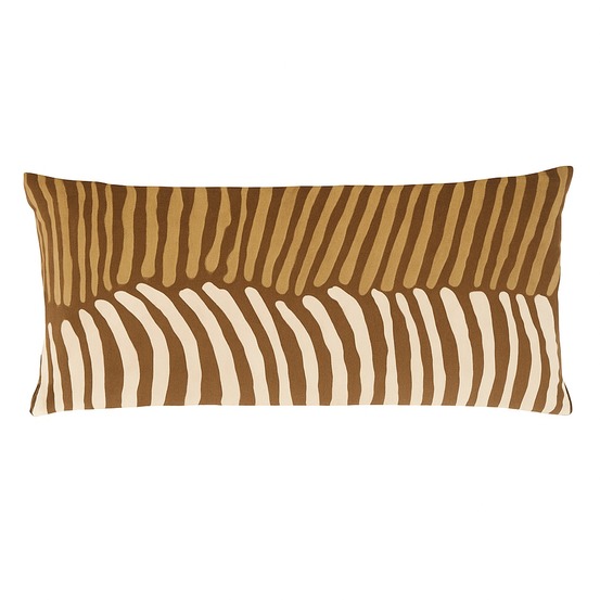 Coussin en coton broderie zebre
