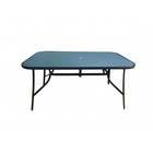 Table fixe en verre leno 150x90cm 6 personnes - acier
