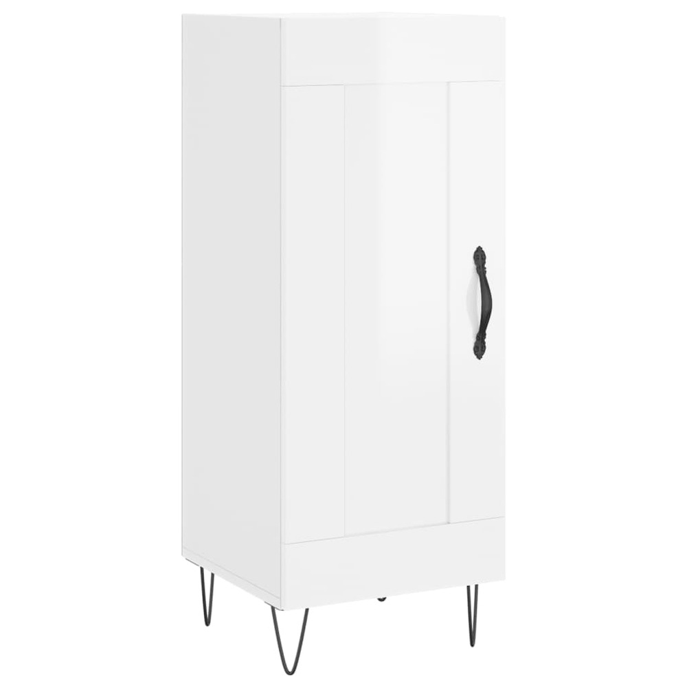 Buffet bahut commode armoire meuble de rangement organisateur cuisine salle de séjour salon brillant 34,5 x 34 x 90 cm bois d