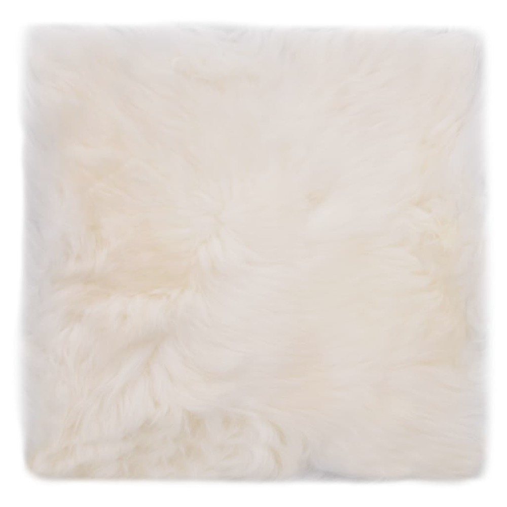 Coussins de chaise lot de 2 blanc peau de mouton véritable