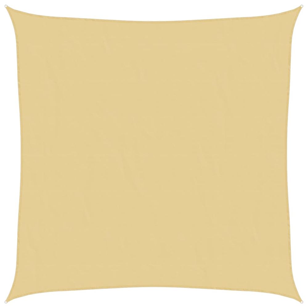Voile d'ombrage sable 4x4 m 100 % polyester oxford