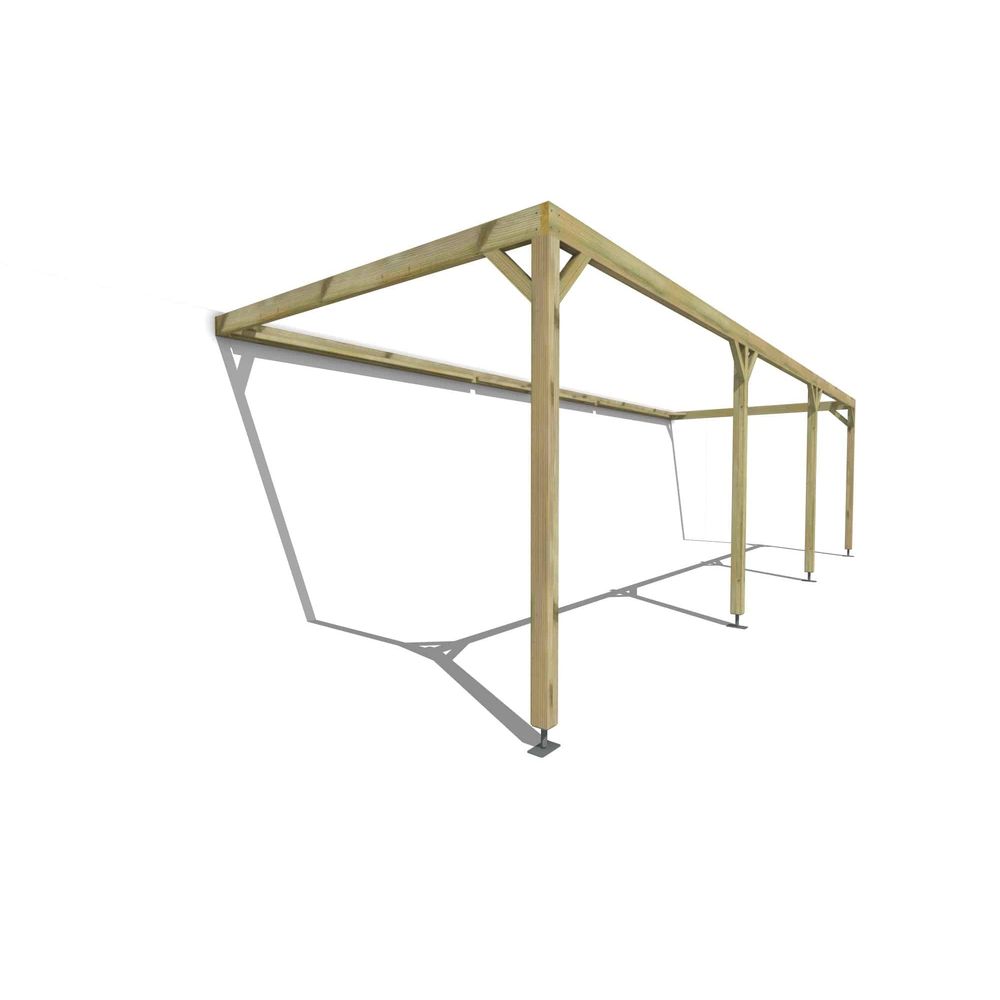 Pergola bois • 9m x 3m • adossée • cadre simple • livraison comprise