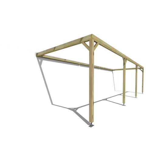 Pergola bois • 9m x 3m • adossée • cadre simple • livraison comprise