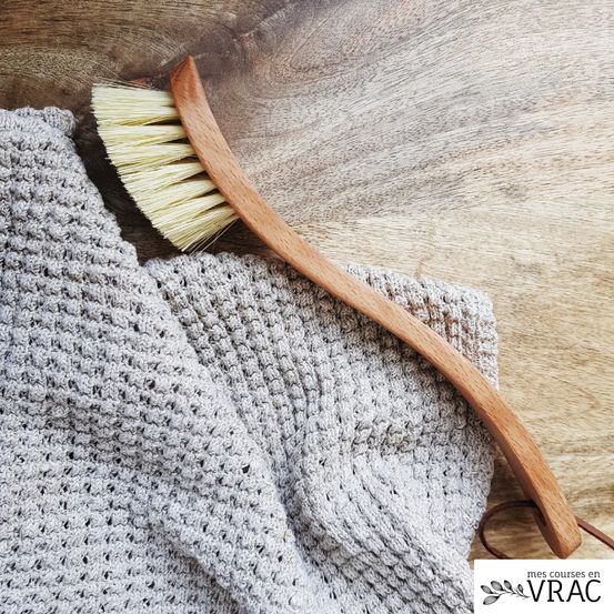 Brosse à vaisselle bois et fibres végétales