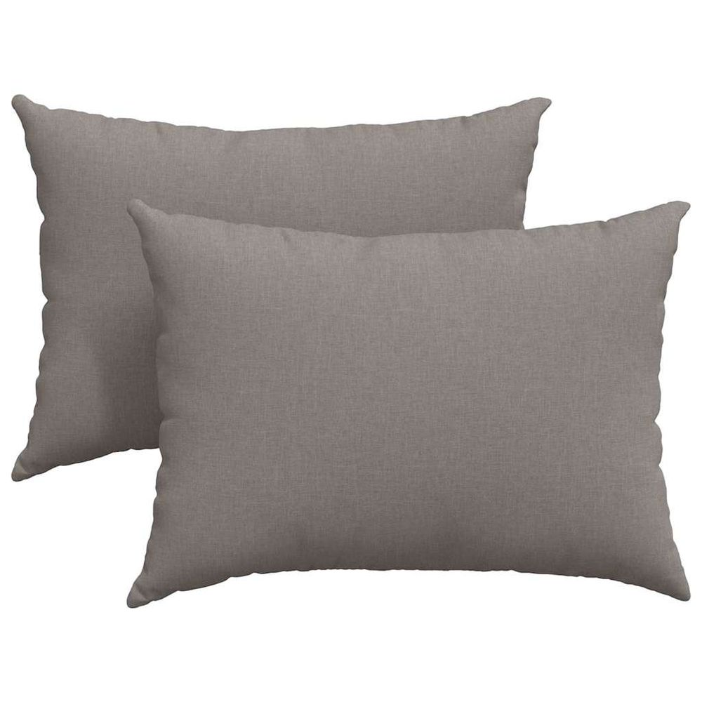 Coussins de canapé 2 pc tissu taupe 70 x 50 cm